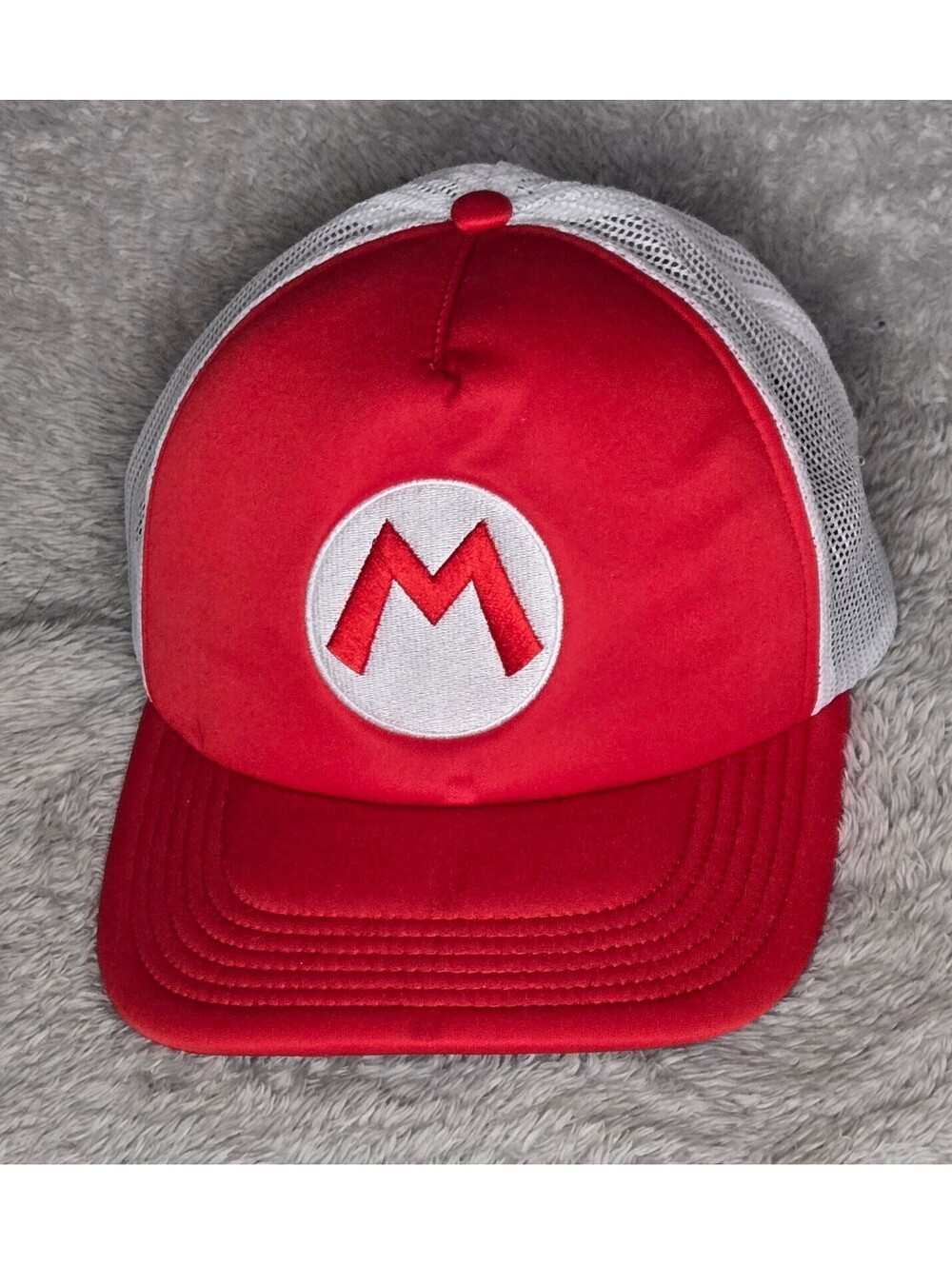 Super Mario Red Trucker Hat Mesh Snapback Cap Nintendo 2024 Adjustable